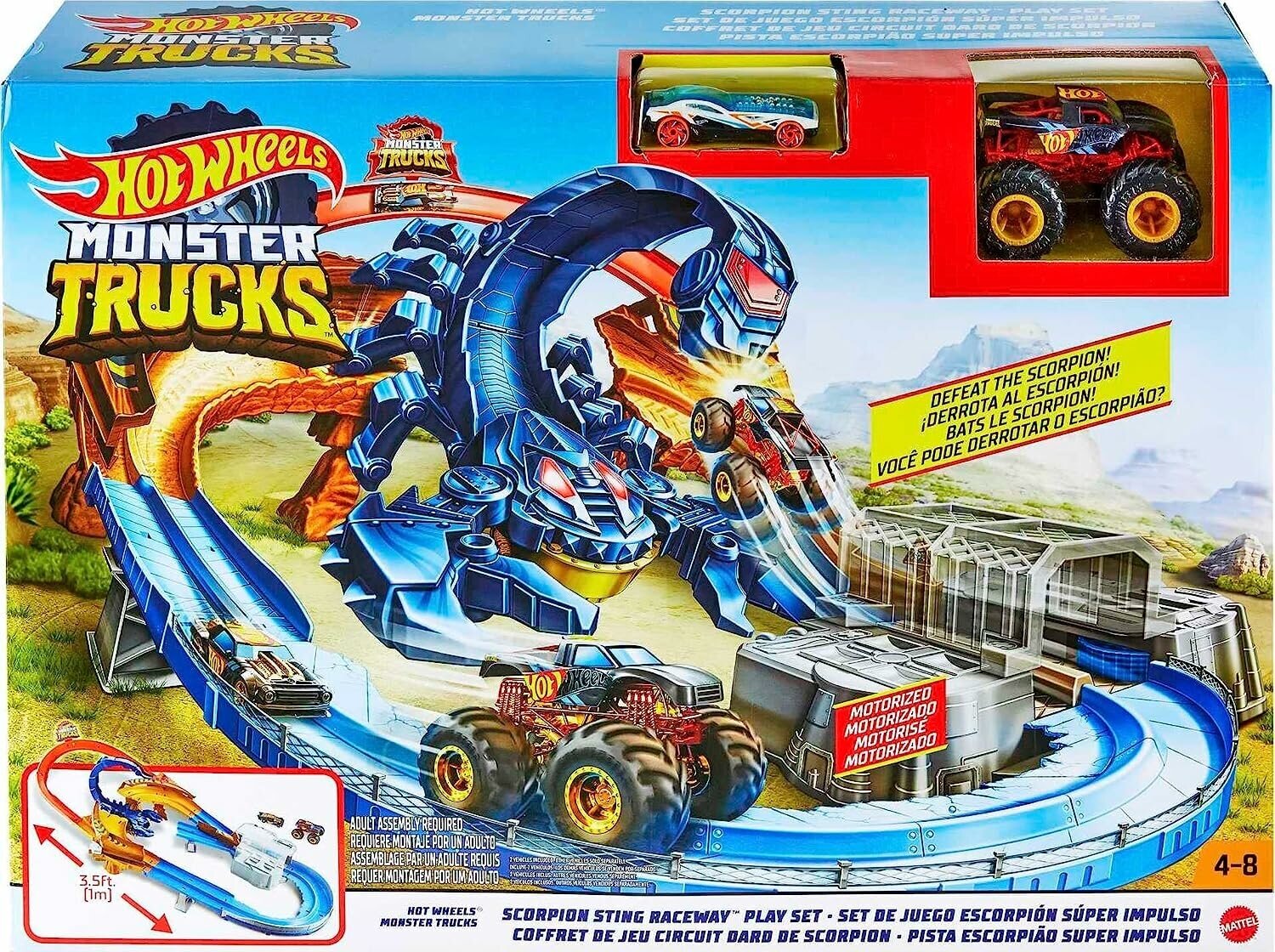 Трек Hot Wheels Monster Trucks Scorpion Sting Raceway GTL33