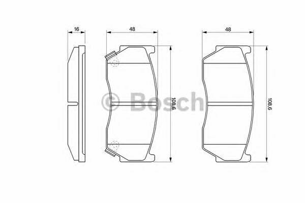 Передние колодки Bosch 0986424369 с датчиком износа