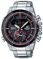 Часы CASIO EDIFICE ECB-800DB-1A серебристый/красный