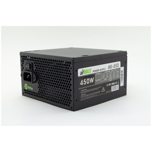 Блок питания AirMax AK-450W 450W ATX 12V v23 красный вентилятор 120mm 203000₽