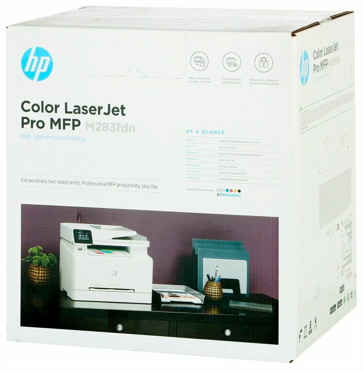 МФУ лазерный HP Color LaserJet Pro M283fdn, A4, цветной, лазерный, белый [7kw74a] - фото №11