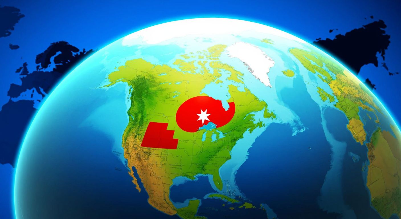 A vibrant, stylized globe with Turkey highlighted in red, surrounded by silhouettes of larger countries like Russia and Canada towering in the background, conveying scale and ranking.