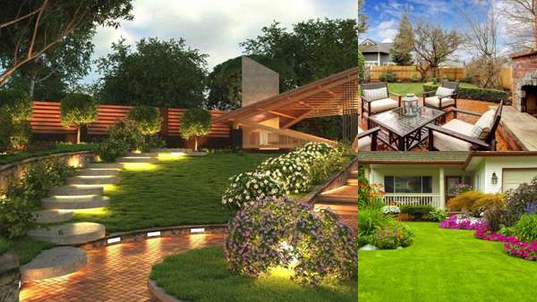 Ландшафтный дизайн двора частного дома