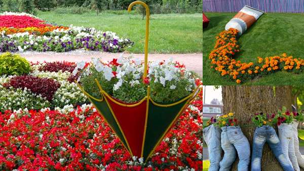 Клумба в виде костра с котелком: фото, изображения и картинки