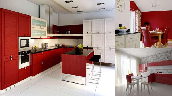 Красный цвет в кухне