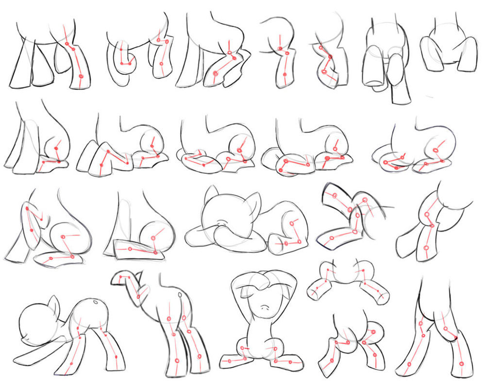 Как рисовать лежащую пони