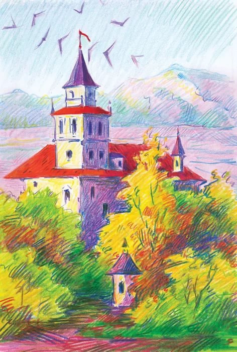 пейзажи рисунки фото