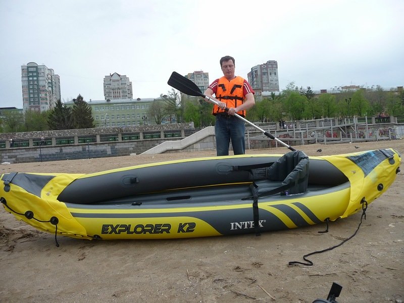 надувная лодка-каяк explorer k2 intex фото