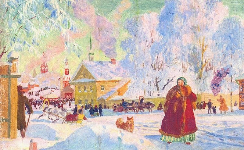 борис михайлович кустодиев масленица фото