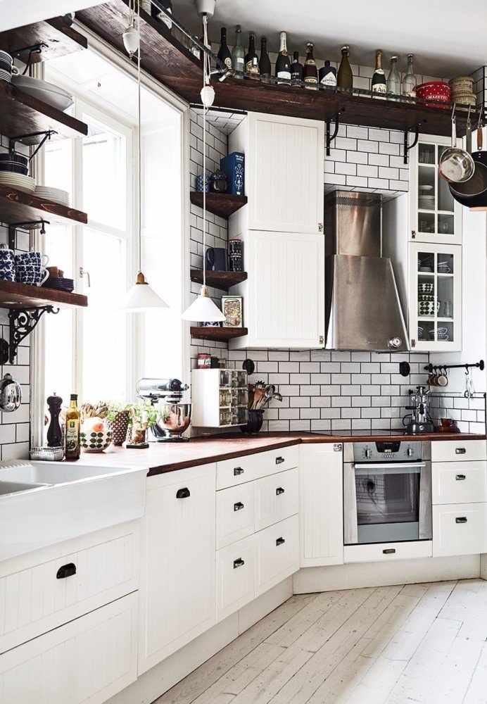 кухня в скандинавском стиле угловая фото