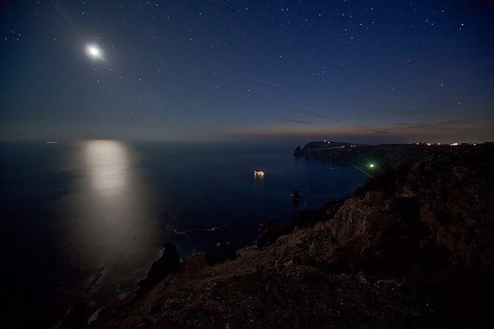 ночное море фото