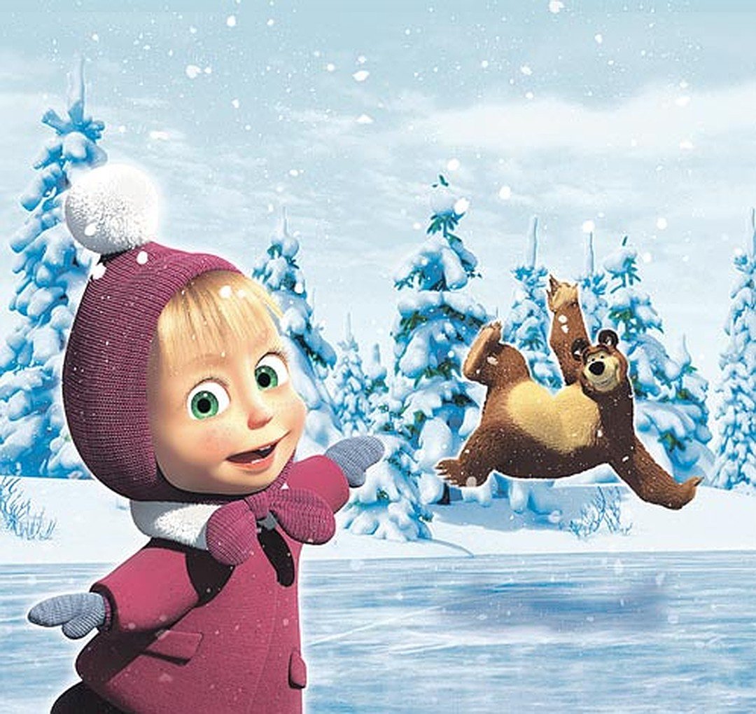 Картинки маша на новый год