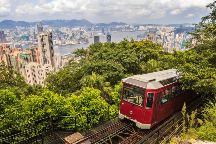 hong kong peak tram фото