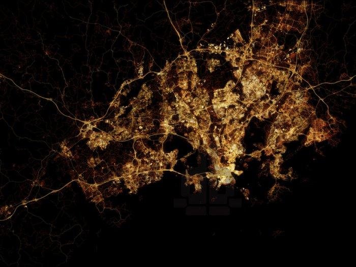 берлин ночью из космоса фото