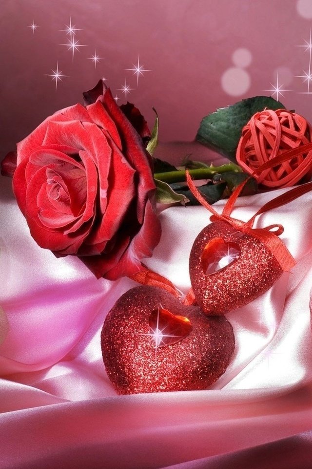 Заставки для стола - Сердечки , happy valentines day , два с