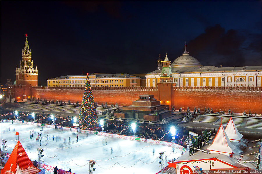 красная площадь новый год фото