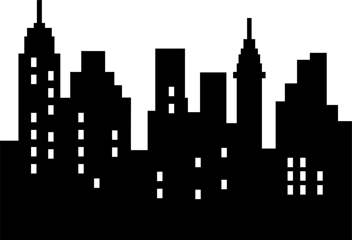 силуэты домов города фото