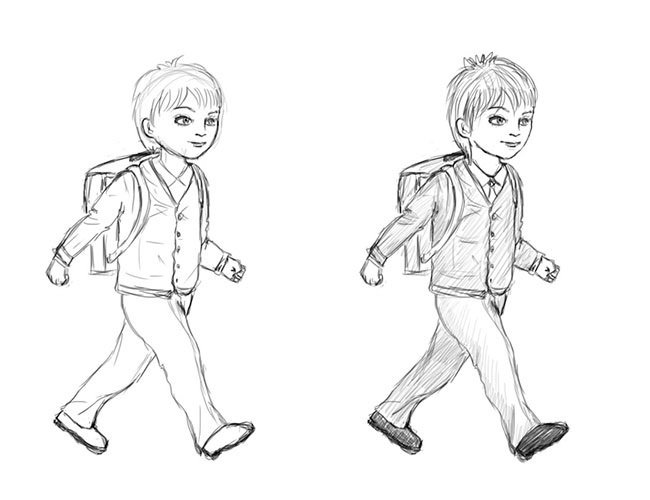 Как нарисовать подростка поэтапно легко