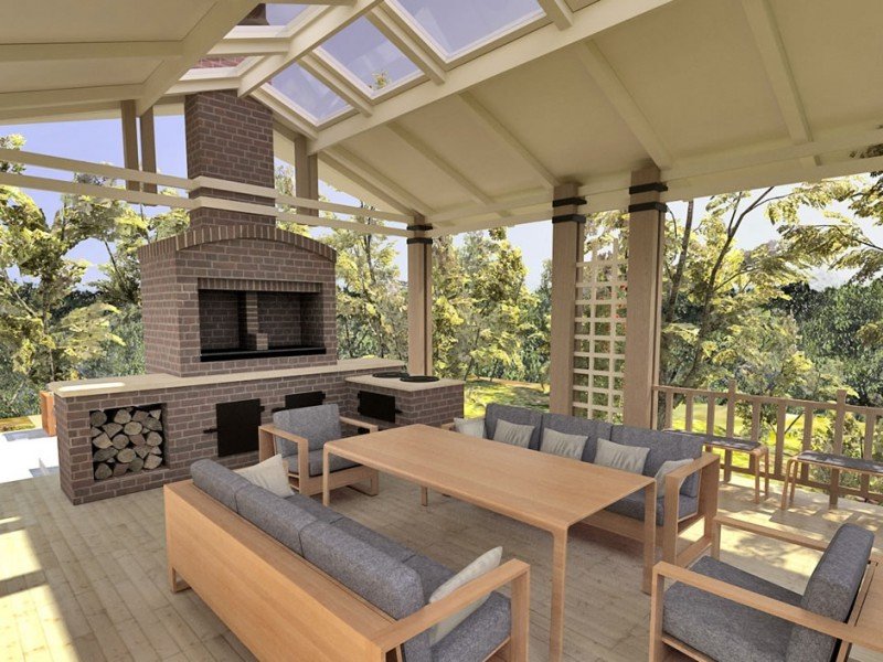 летняя кухня барбекю фото