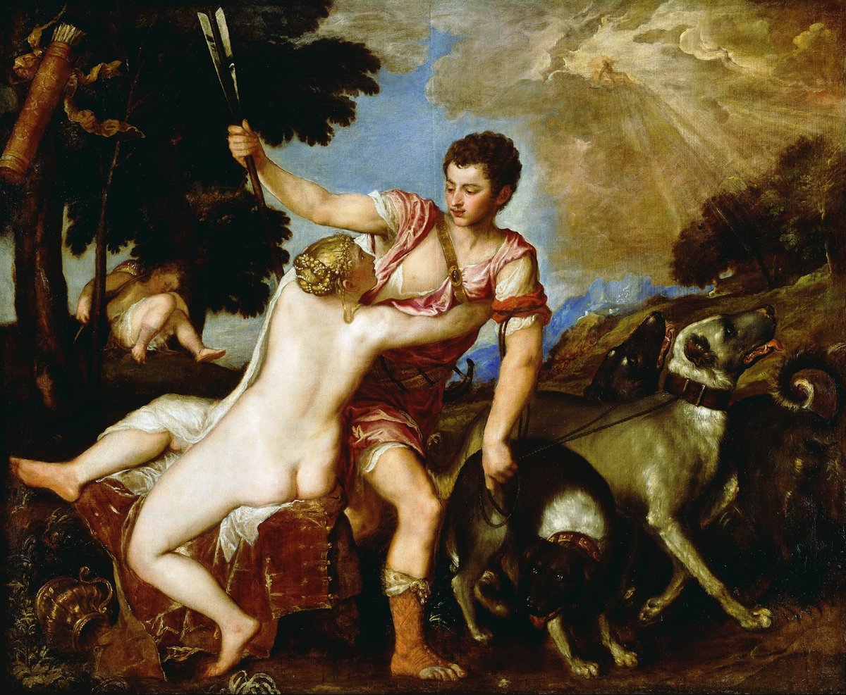 Венера и Адонис (Venus and Adonis)Лос-Анджелес, Музей Пола Гетти
