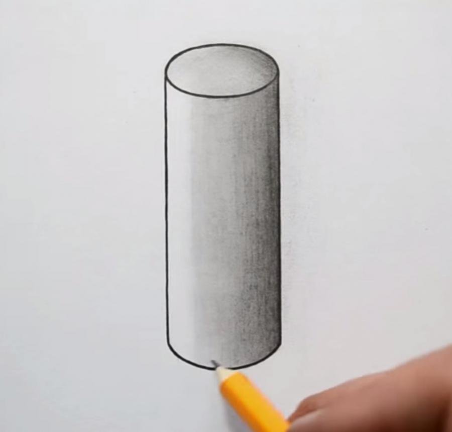 рисование цилиндра фото