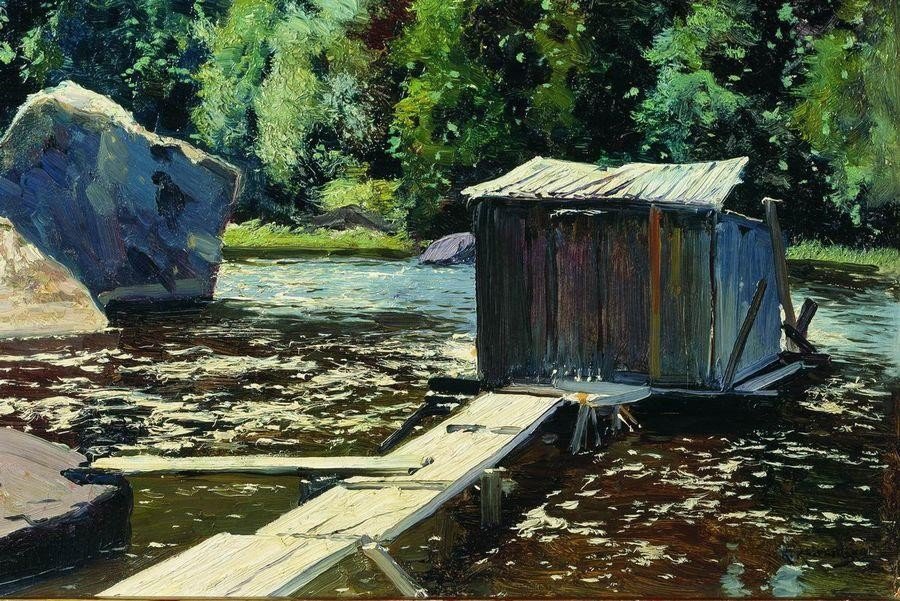 у омута левитан фото