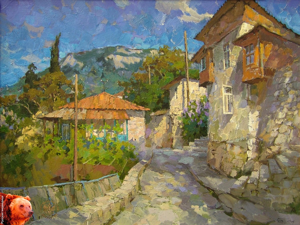 пейзаж крыма гурзуф кипарисы фото