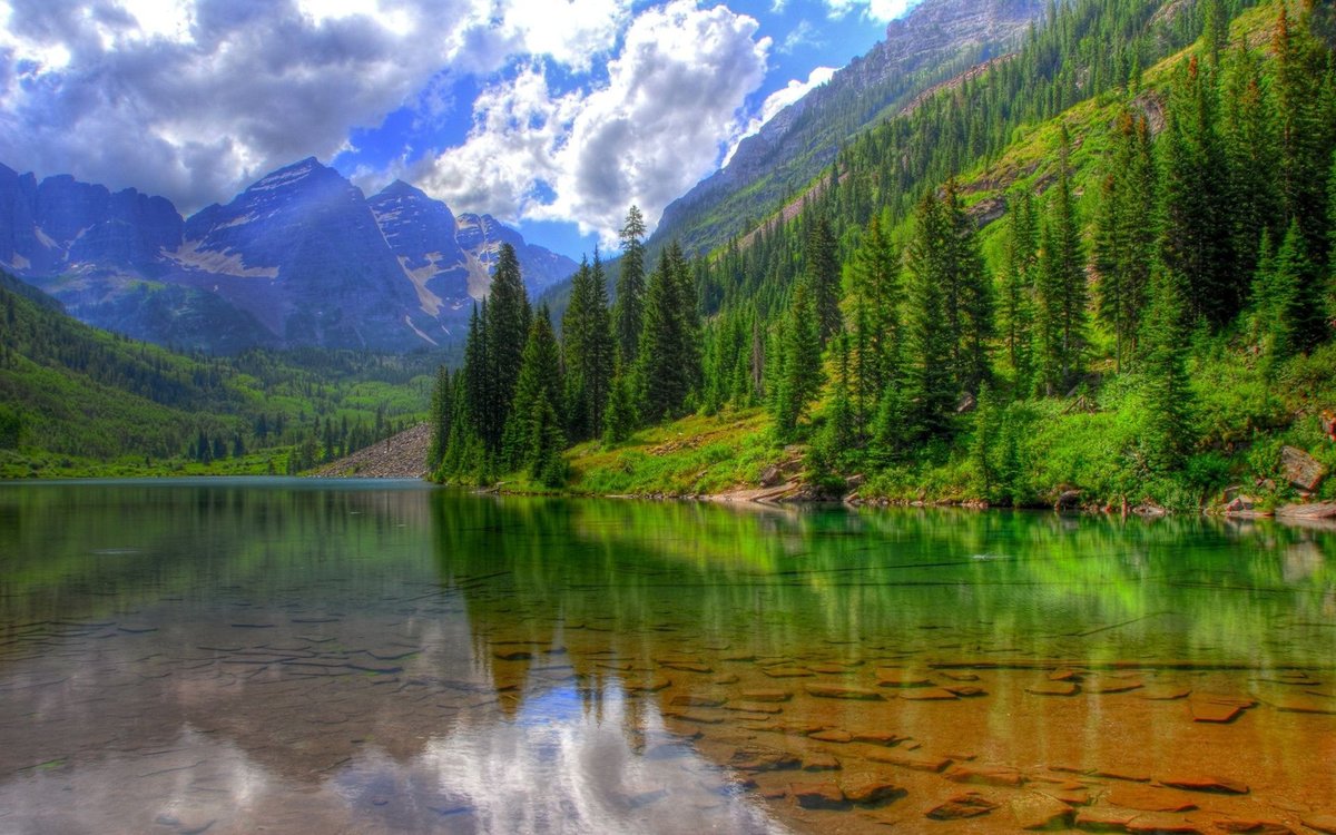 пейзаж озера фото