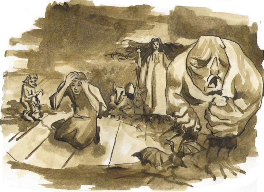 Рисунок к произведению гоголя вий