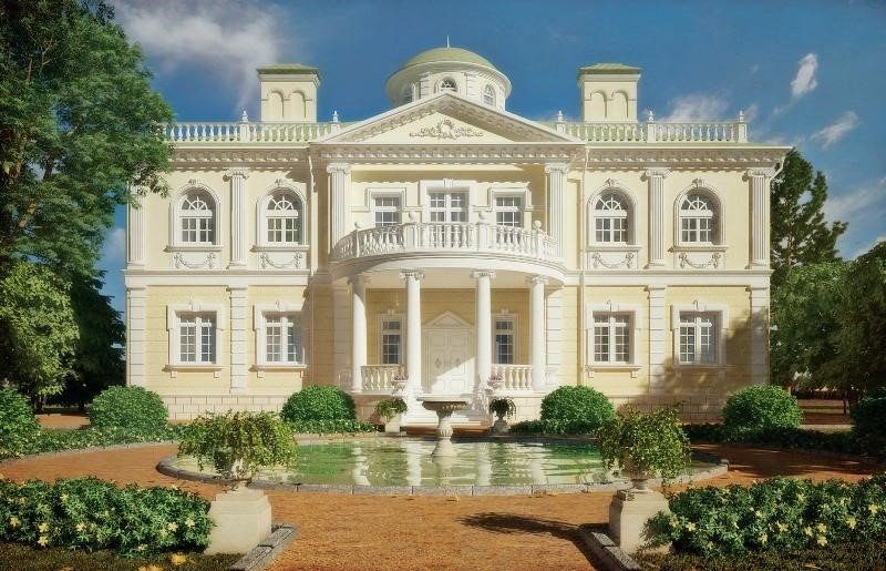 проекты особняков в дворцовом стиле фото