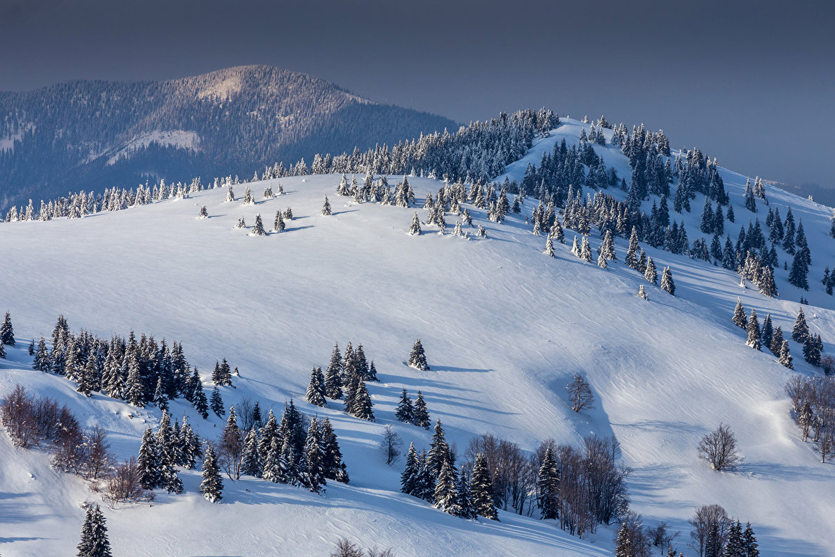горы зима фото