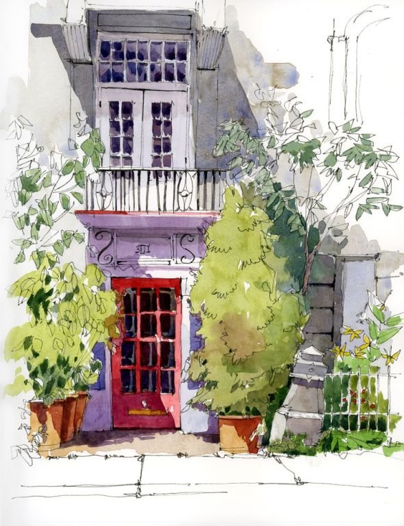 пленэр urban sketchers фото