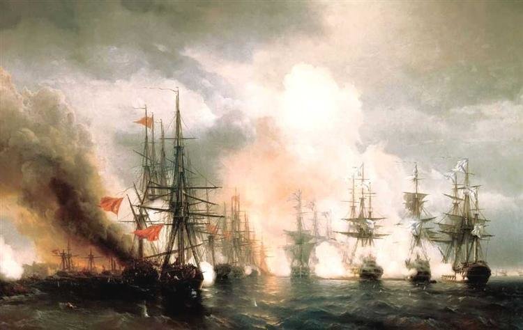 айвазовский синопский бой фото