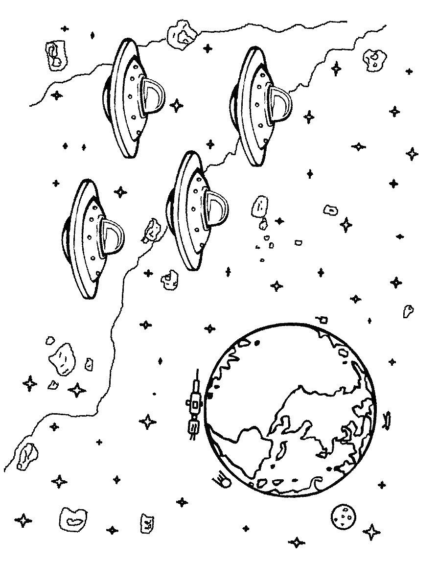 Разукрашки Про Космос Для Дошкольников