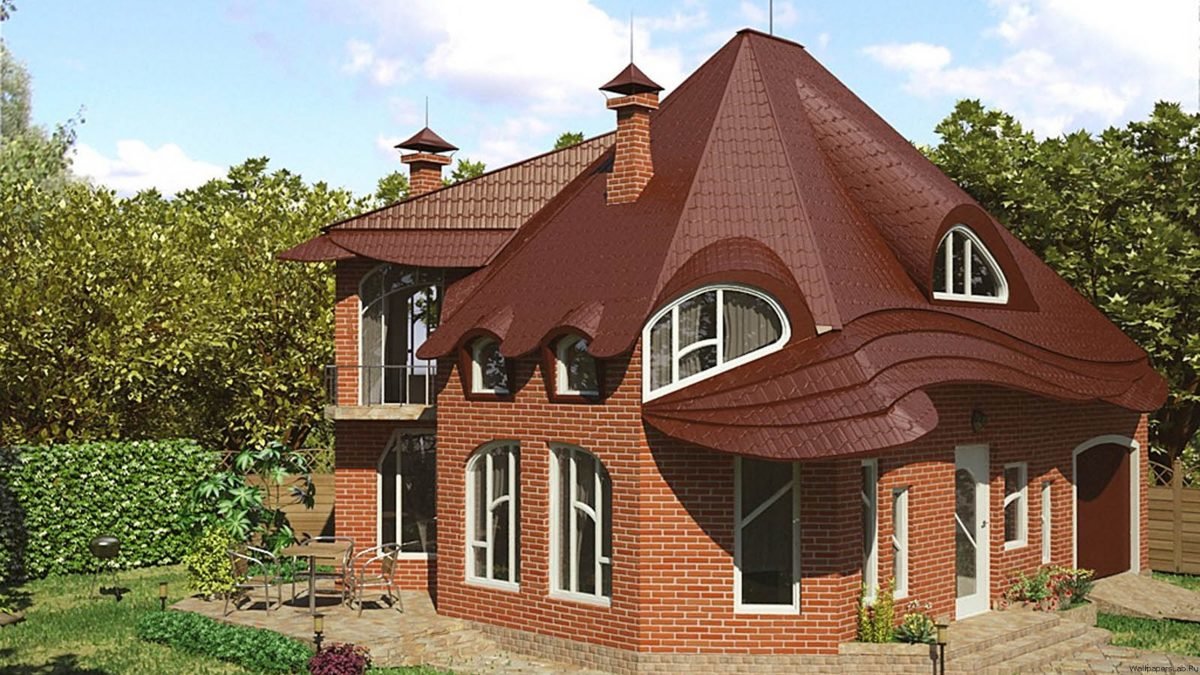 крыши частных домов фото