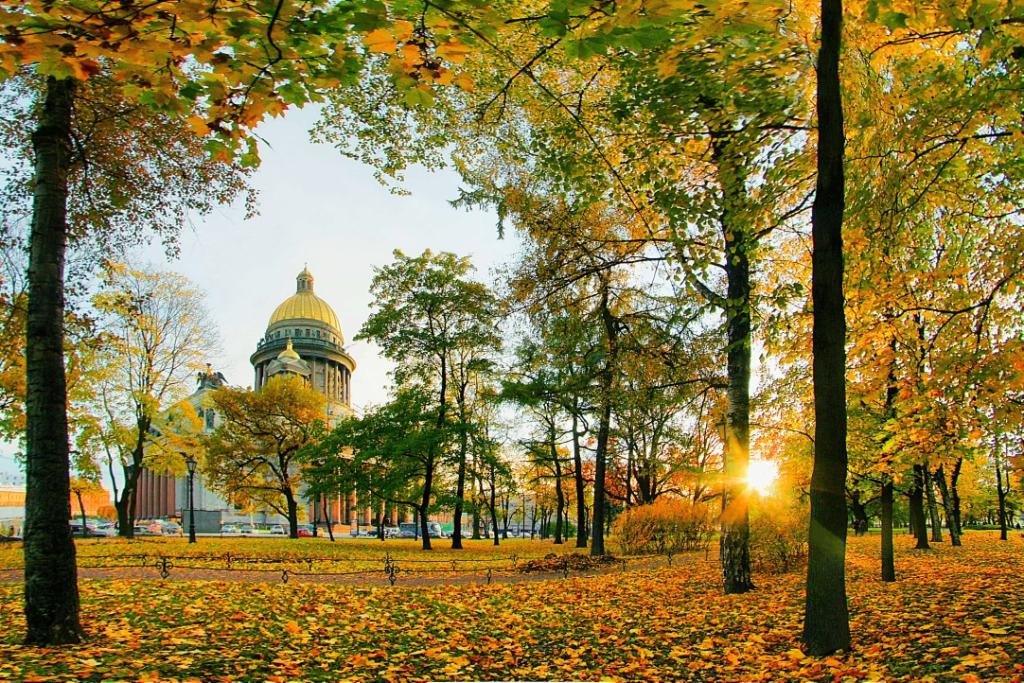 санкт-петербург исаакиевский собор осень фото