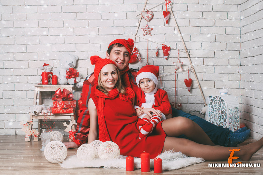 новогодняя фотосессия семейная фото