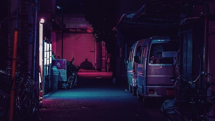 улица неон фото