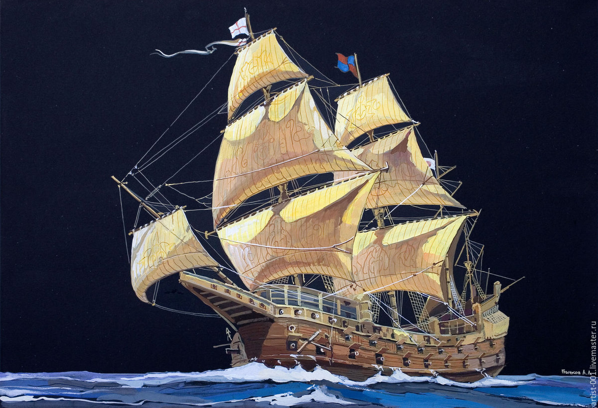 Цветные картинки парусника