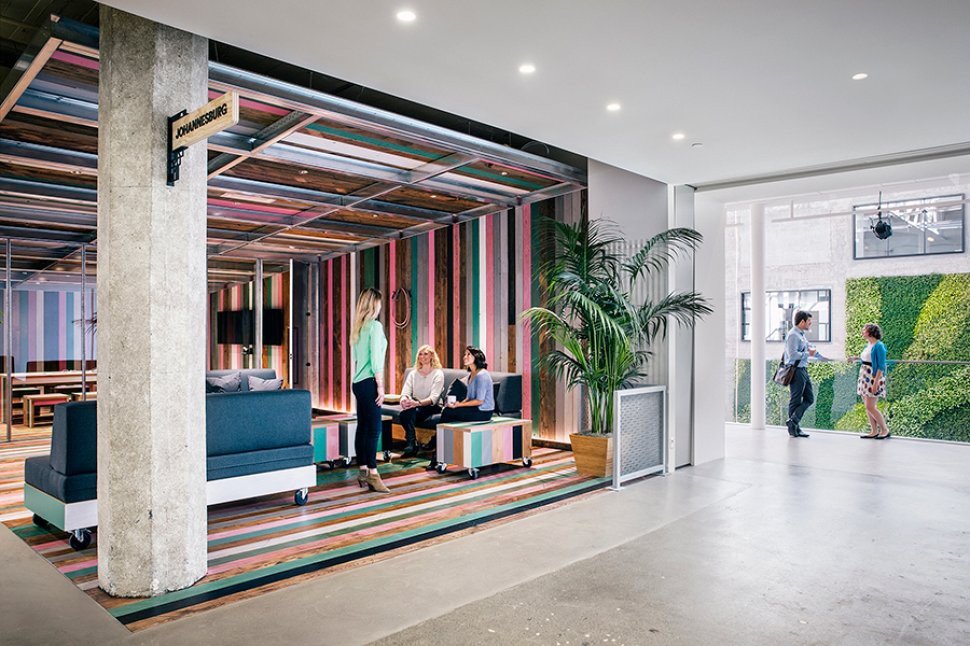 офис компании airbnb в сан-франциско (дизайн студии gensler) фото
