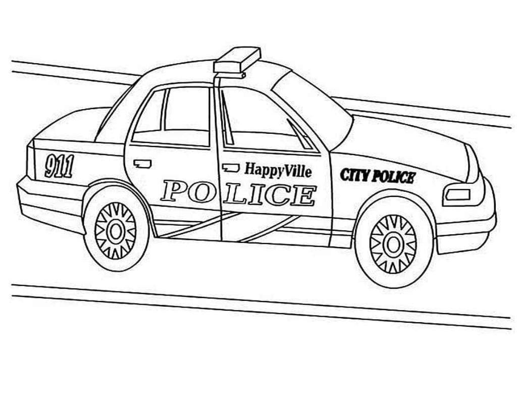 Раскраски Полиция Распечатать
