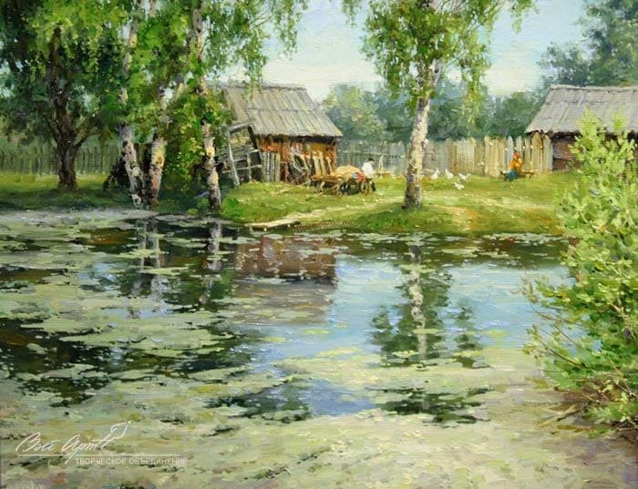 живопись русская деревня малов сергей фото