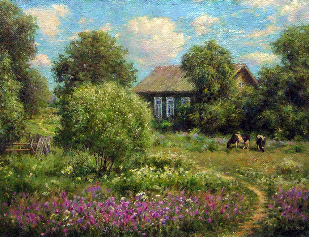 художник мельников александр картина деревня фото