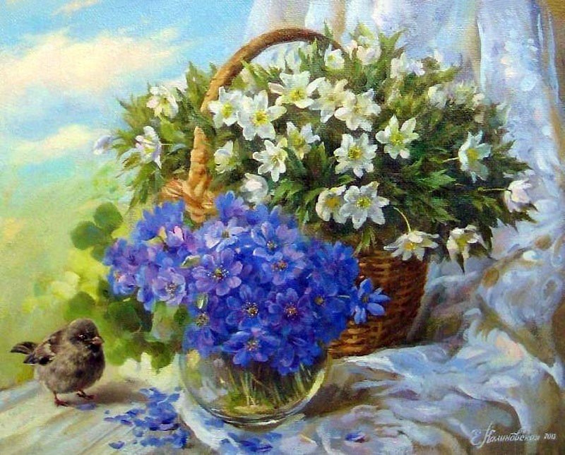 незабудки букет фото