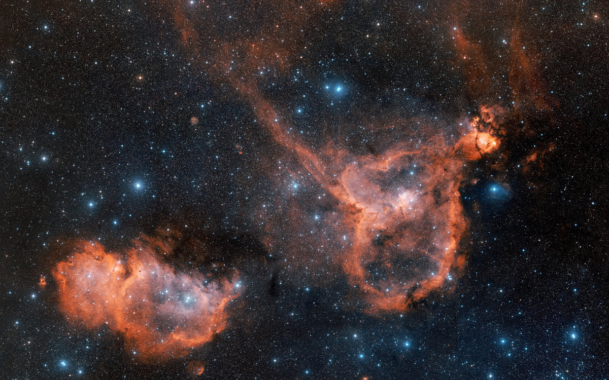 туманность «сердце», ic 1805 фото