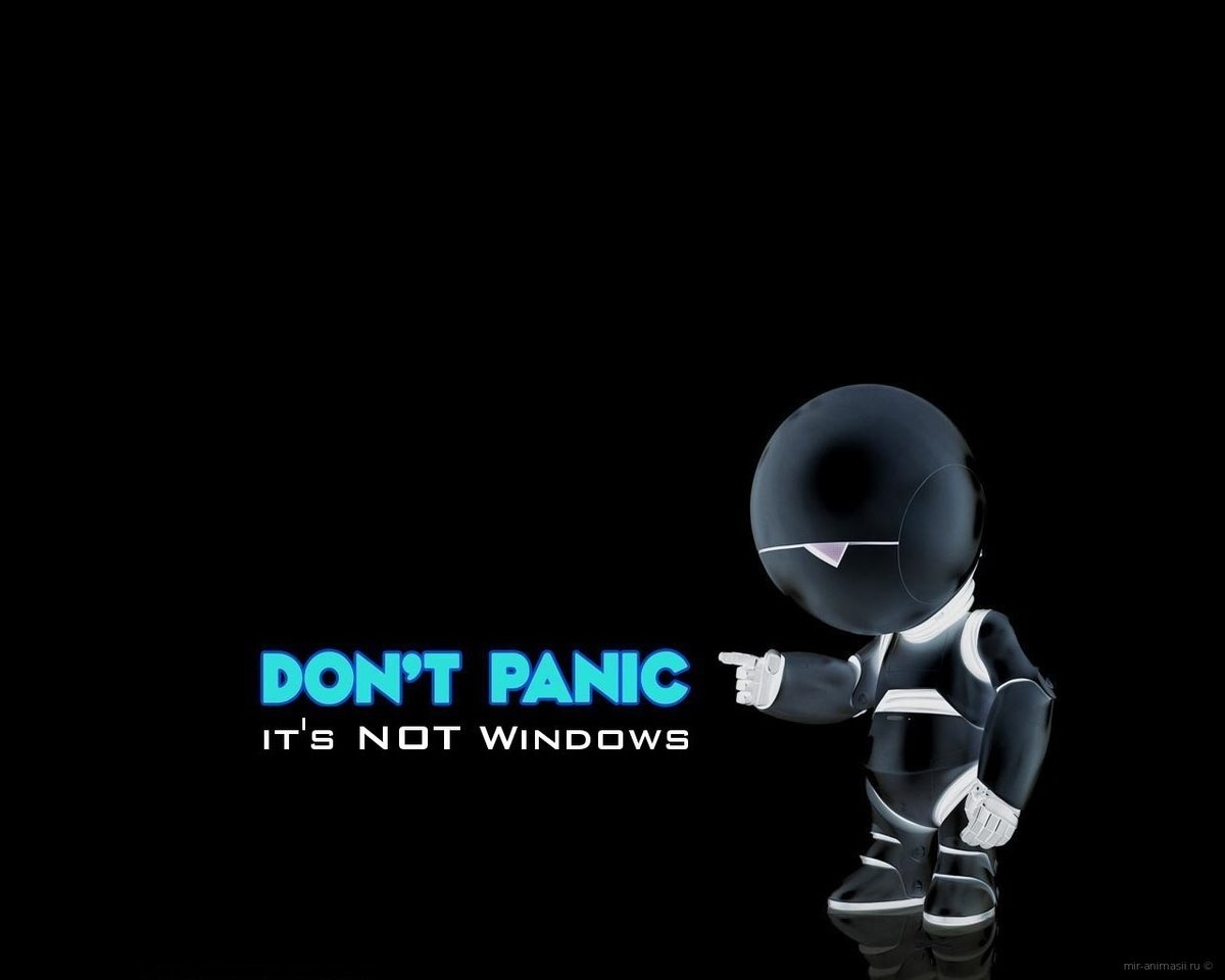 обои dont panic is not windows фото