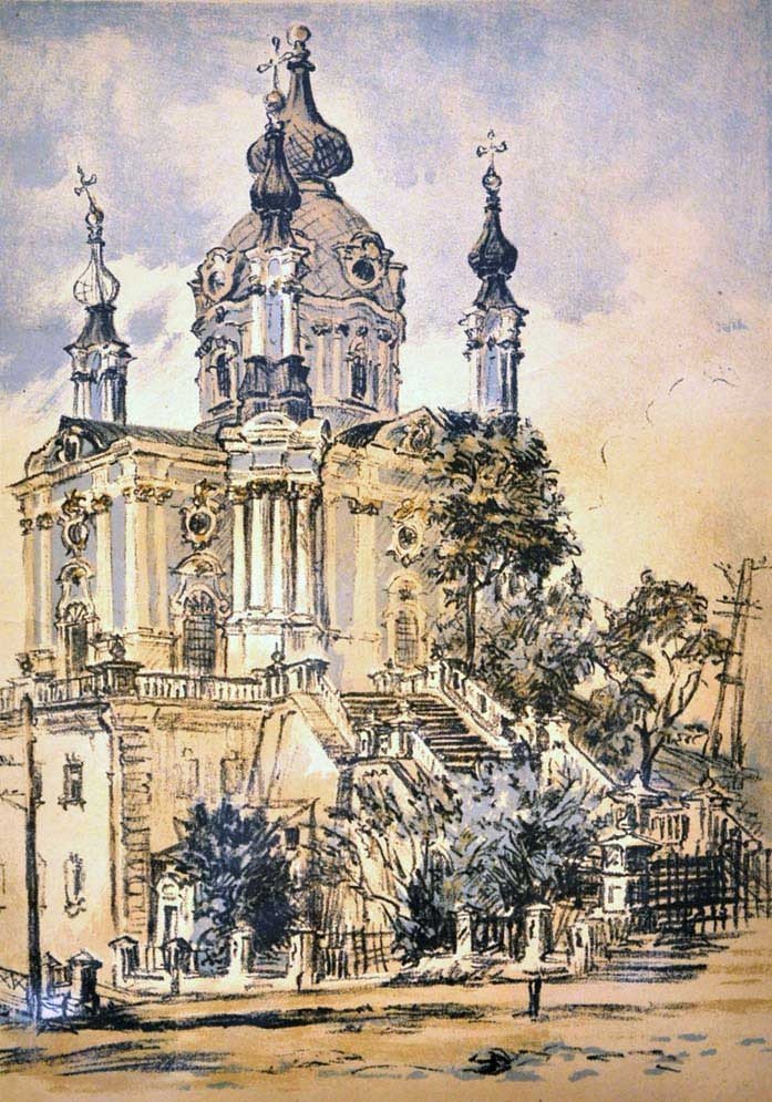 махаев гравюра петербург андреевский собор фото