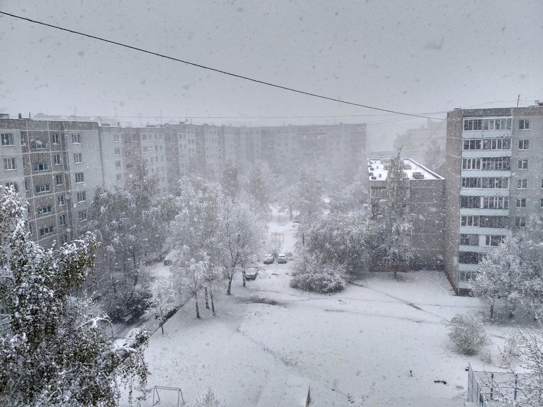 снег в апреле фото