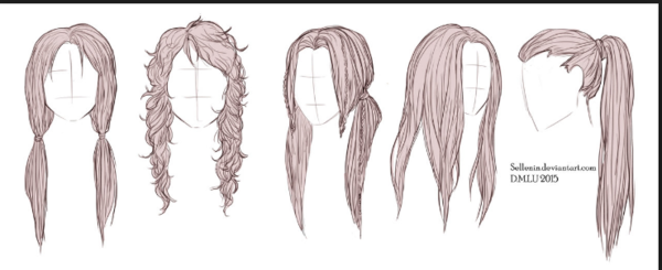 Anime Long Hairstyles Best Image Alwasyup Site Card From User