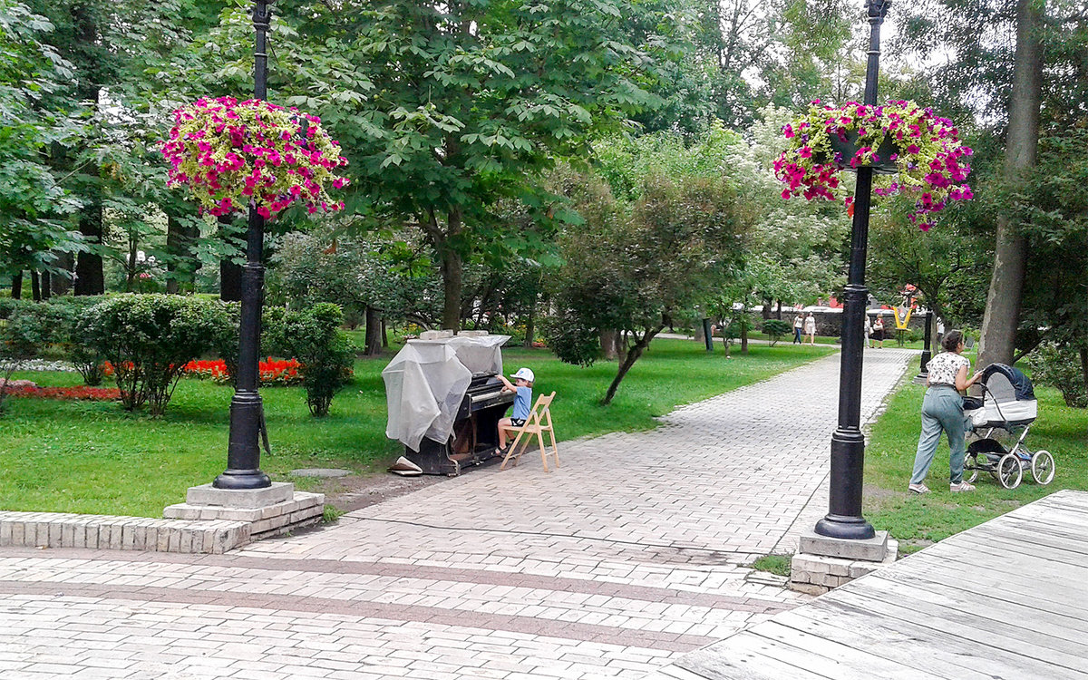 в парке фото